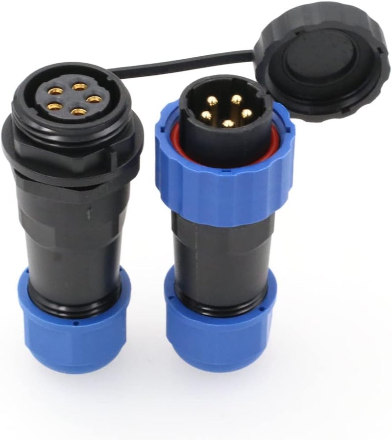 SZRMCC SD20 Waterproof Connectors 5 Pin 25A Panel Mount Circular Aviation Cable Connector Industrial Male Plug Female Socket LED Outdoor Wire Connector - Image 1